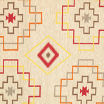Navajo Style Hand-Woven Lamb's Wool Area Rug // V4