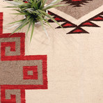 Navajo Style Hand-Woven Wool Area Rug // V19