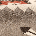 Navajo Style Hand-Woven Wool Area Rug // V30
