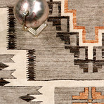 Navajo Style Hand-Woven Wool Area Rug // V42