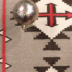 Navajo Style Hand-Woven Wool Area Rug // V32