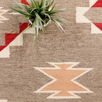 Navajo Style Hand-Woven Wool Area Rug // V24 (3'1" x 5')