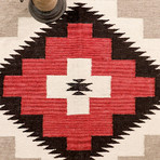 Navajo Style Hand-Woven Wool Area Rug // V26 (3' x 5')
