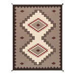 Navajo Style Hand-Woven Wool Area Rug // V13