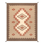 Navajo Style Hand-Woven Wool Area Rug // V20