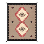 Navajo Style Hand-Woven Wool Area Rug // V12