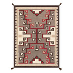 Navajo Style Hand-Woven Wool Area Rug // V43