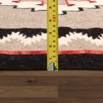 Navajo Style Hand-Woven Wool Area Rug // V22