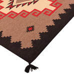 Navajo Style Hand-Woven Wool Area Rug // V1
