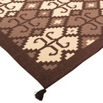 Navajo Style Hand-Woven Wool Area Rug // V10