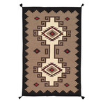 Navajo Style Hand-Woven Wool Area Rug // V5