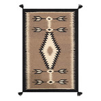 Navajo Style Hand-Woven Wool Area Rug // V37