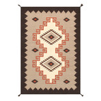 Navajo Style Hand-Woven Wool Area Rug // V6