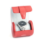 Suede Lined Single Watch Roll (Red)