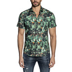 Paul Short Sleeve Button-Up Shirt // Black Cactus (M)