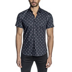 Harry Short Sleeve Button-Up Shirt // Black (2XL)