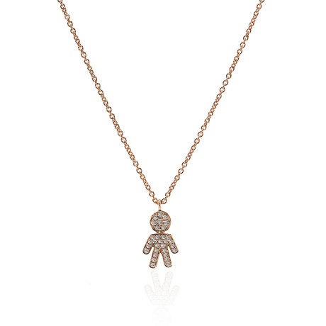 Crivelli 18k Rose Gold Diamond Necklace