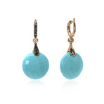 Crivelli 18k Rose Gold Diamond + Turquoise Earrings II