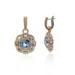Crivelli 18K Rose Gold Diamond + Topaz Earrings