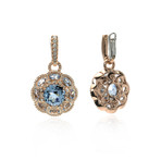Crivelli 18K Rose Gold Diamond + Topaz Earrings