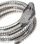 Crivelli 18k White Gold Diamond + Ruby Bracelet