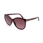 Women's FT0568-69T Sunglasses // Shiny Bordeaux + Brown