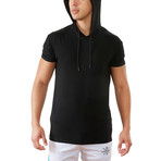 Terra Luxe Cotton Hooded Tee // Black (L)