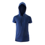 Terra Luxe Cotton Hooded Tee // Blue (M)