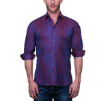 Fibonacci Art Dress Shirt // Purple (S)
