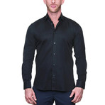 Fibonacci Dot Dress Shirt // Black (L)