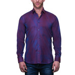 Fibonacci Art Dress Shirt // Purple (L)