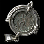 Roman Coin Pendant with Mars // Struck 281 AD