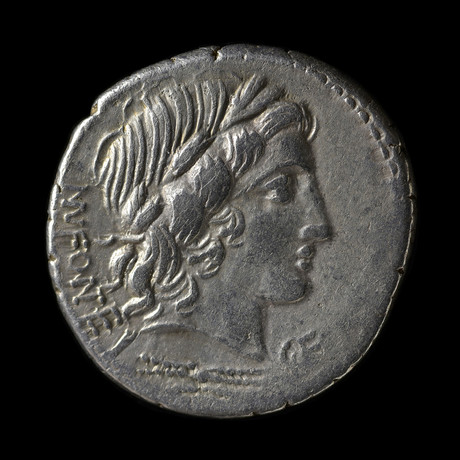 Roman Republic Silver Coin, 85 BC // Cupid on goat
