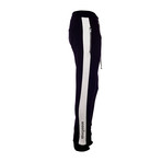 Striped Track Pants // Black + White (XL)