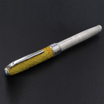 Energizing Yellow // Genuine Leather & Sterling Silver Rollerball (Black Ink)
