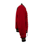Men's 'Forever' Stitched Bomber Jacket // Red (XL)
