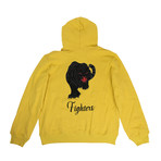 Men's Embroidered 'Fighters' Hoodie // Yellow (2XL)