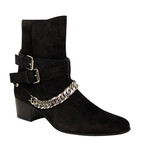 Women's Buckle Chain Boots // Black (US: 8)