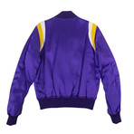 Men's Varsity Baseball Bomber Jacket // Purple (S)