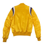 Men's Varsity Baseball Bomber Jacket // Yellow (XL)