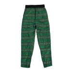 Men's Plaid Straight Leg Track Pants // Green (XS)