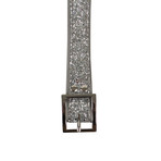 Unisex Glitter Long Belt // Silver