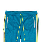 Men's Striped Detail Skinny Track Pants // Blue (XS)