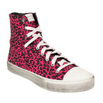 Men's 'Sunset' Leopard Print Sneakers // Pink (US: 8)