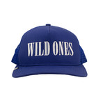 Men's Canvas 'Wild Ones Trucker' Baseball Cap // Blue