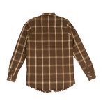 Men's Shotgun Plaid Shirt // Brown (S)