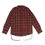 Men's Laced Plaid Button Down Shirt // Red (XS)