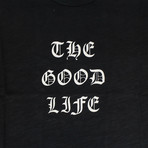 Men's 'The Good Life' Short Sleeve T-Shirt // Black (S)