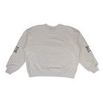 Men's 'Lost Boys' Loose Fit Sweatshirt // White (XS)