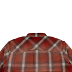 Men's Western Plaid Button Down Shirt // Orange (XS)